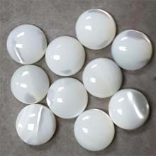 13MM ROUND CABOCHON MOP WHITE(10PCS/BAG)